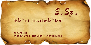 Sári Szalvátor névjegykártya